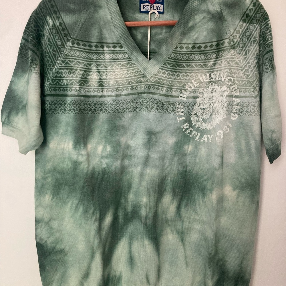 Replay 1981 Men’s V-Neck sweater (Short sleeve), XXL